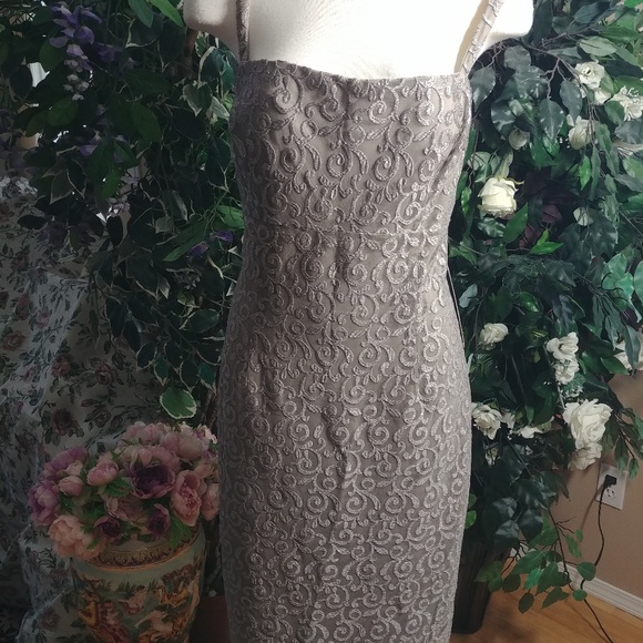 EMBROIDERED LACE DRESS WITH BOLERO JACKET SZ 16 - Picture 12 of 12